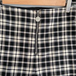 Zara Black and White Plaid Pants